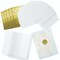150 Pack Vellum Jackets for 5x7 Invitations with 150 Sticker Seals, 110 GSM Pre-Folded Vellum Wrap for Invitation Envelopes to Use for Weddings, Scrapbooking, and DIY Crafts